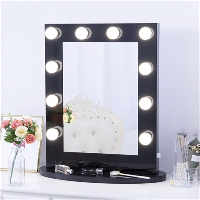 Black Vanity Mirror With Lights